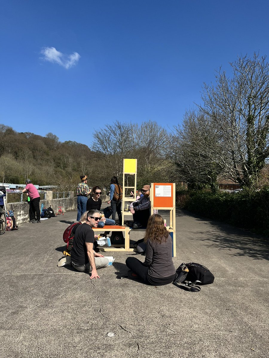 Fantastic second day of our “Excuse me, can I sit here?” Temporary installation at St Anne’s. Thanks to everyone who came down to chat all things #stannes and use our pop up riverside seating! Back again tomorrow from 10am 👍 @bricksbristol <a href="/BristolCouncil/">Bristol City Council</a> #brislington #bs4