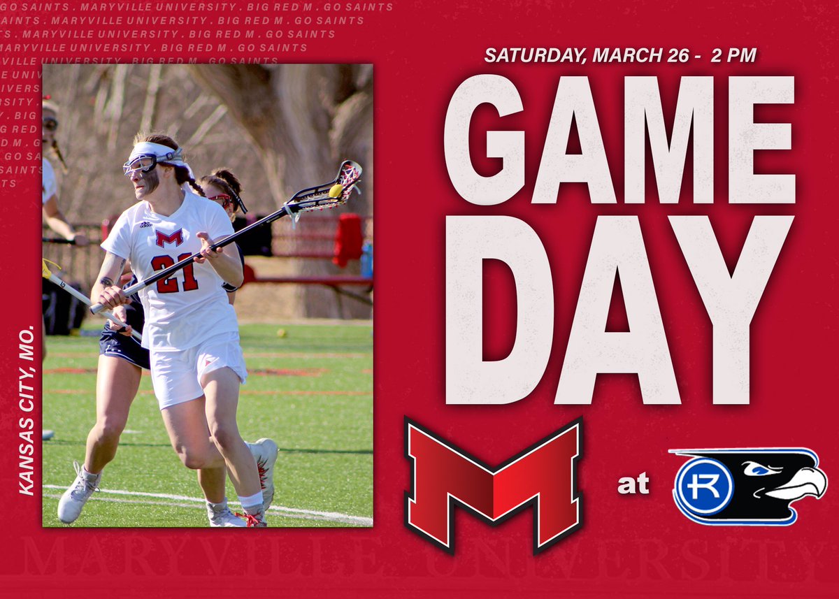 Maryville Athletics (@maryvillesaints) on Twitter photo 🥍The women’s lacrosse team <a href="/MaryvilleWLAX/">Maryville WLAX</a> is in Kansas City for a 2 pm non-conference contest at Rockhurst.
🐾🥍#BigRedM #GLVCwlax
📊LiveStats: rockhursthawks.com/sidearmstats/w… 🥍The women’s lacrosse team <a href="/MaryvilleWLAX/">Maryville WLAX</a> is in Kansas City for a 2 pm non-conference contest at Rockhurst.
🐾🥍#BigRedM #GLVCwlax
📊LiveStats: rockhursthawks.com/sidearmstats/w…