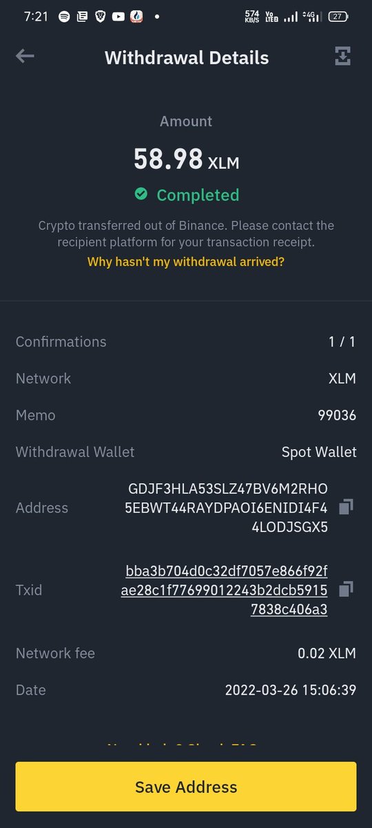 DullatPawan's tweet photo. @StormGain_com I deposited today xlm into 2 different exchanges like binance and huobi pro but not received yet nothing why ? Can you fix it because my both transactions already successfully completed. https://t.co/kYbFKyGpBc