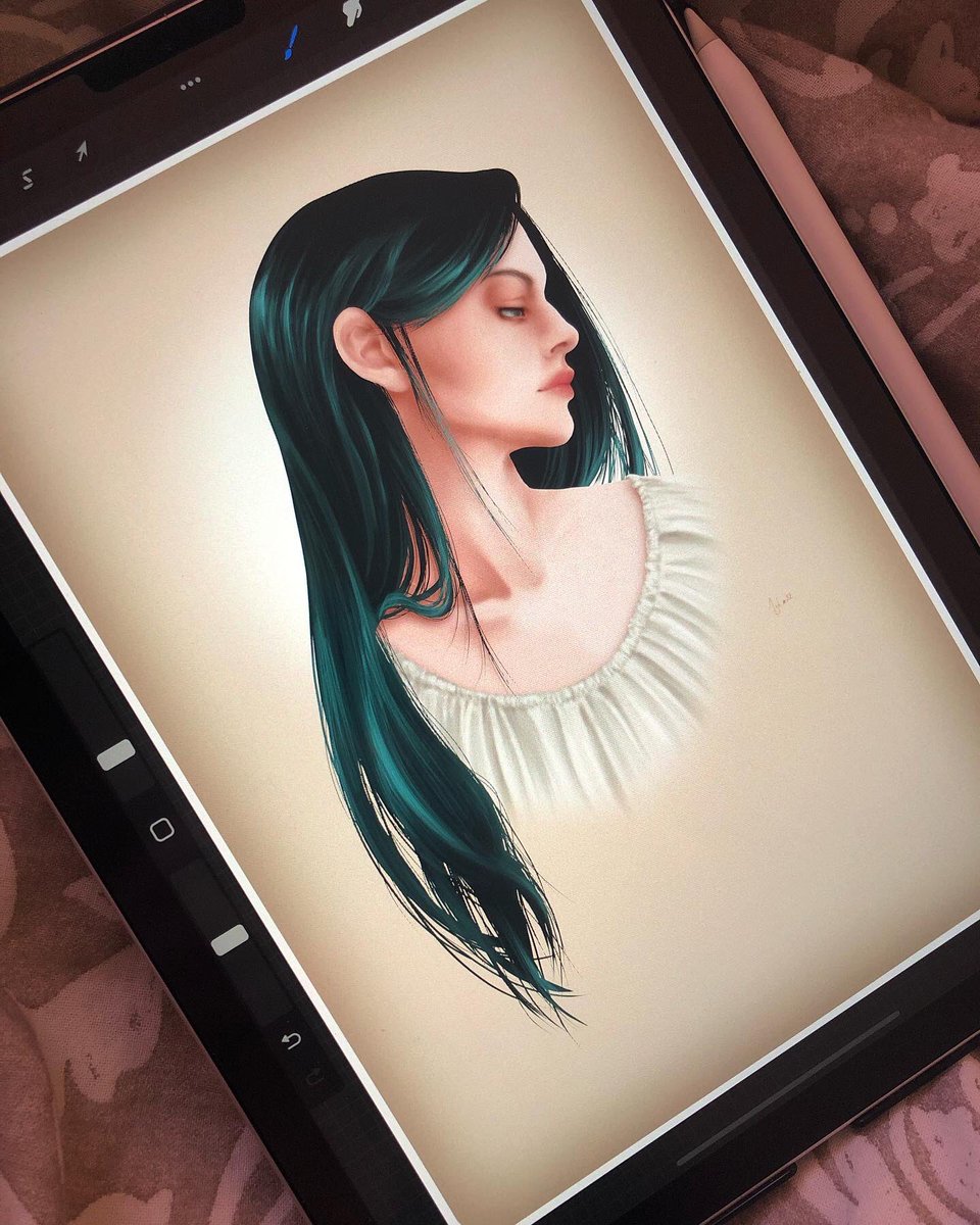 I am currently obsessed by my #LostArk deathblade, so here she is. Color study in Procreate.