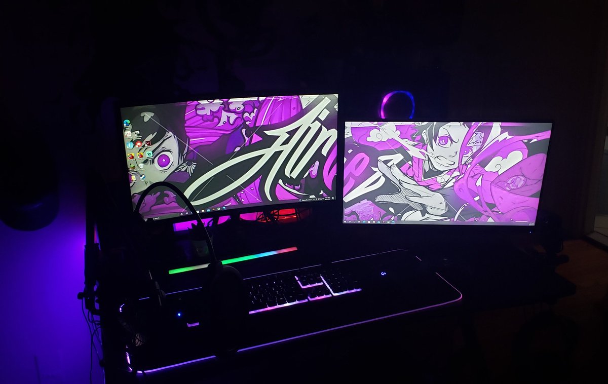 Airez1x's tweet photo. The New Airez Setup WYT 💜? #airez #GamingSetup #YouTube https://t.co/I6sSfctO7C