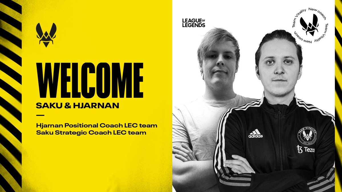 We are pleased to announce the arrival of <a href="/rangerzxd/">Saku</a> as Strategic Coach &amp; <a href="/Hjarnanx/">Petter Freyschuss</a> as Positional Coach for the LEC team during the playoffs ⚡️

Over the last weeks they helped the team to prepare in the best conditions for the playoffs 🐝