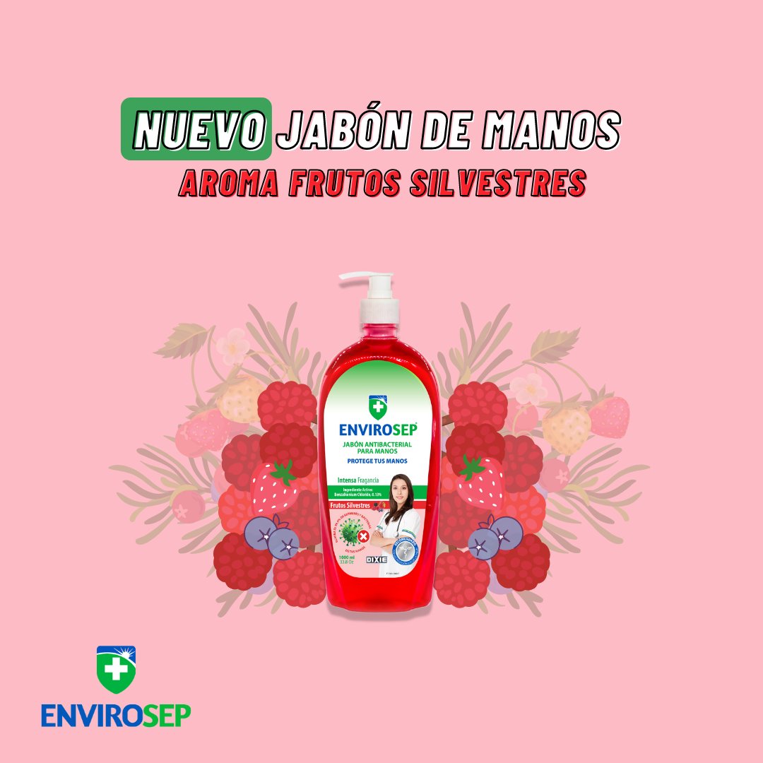masterdirect's tweet image. ¡Pruébalo y sorpréndete con lo suave que se van a sentir tus manos! Nuevo aroma FRUTOS
SILVESTRES 🍒 Descubre cada uno de los cinco aromas de la línea de jabones de manos de
Envirosep.
#EnviroSep #MásQueDesinfección #TeProtege #dixiepanama #limpiezapanama #masterdirect