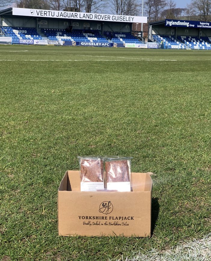 Good luck to <a href="/GuiseleyAFC/">Guiseley AFC</a> today in their big game against <a href="/ChesterFC/">Chester FC</a> 
Look out for our Chocolate flapjacks on sale around the ground that are also fuelling the players today,