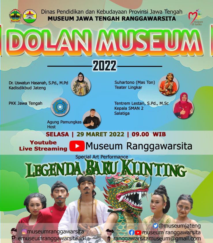 museumjateng's tweet photo. Sobat yang rindu sama Dolan Museum, catat waktunya yaaa 🐍

Salam Museum di Hatiku! Ayo Dolan Museum!
#museumranggawarsita #dolanmuseum https://t.co/T7vVXmoVpO