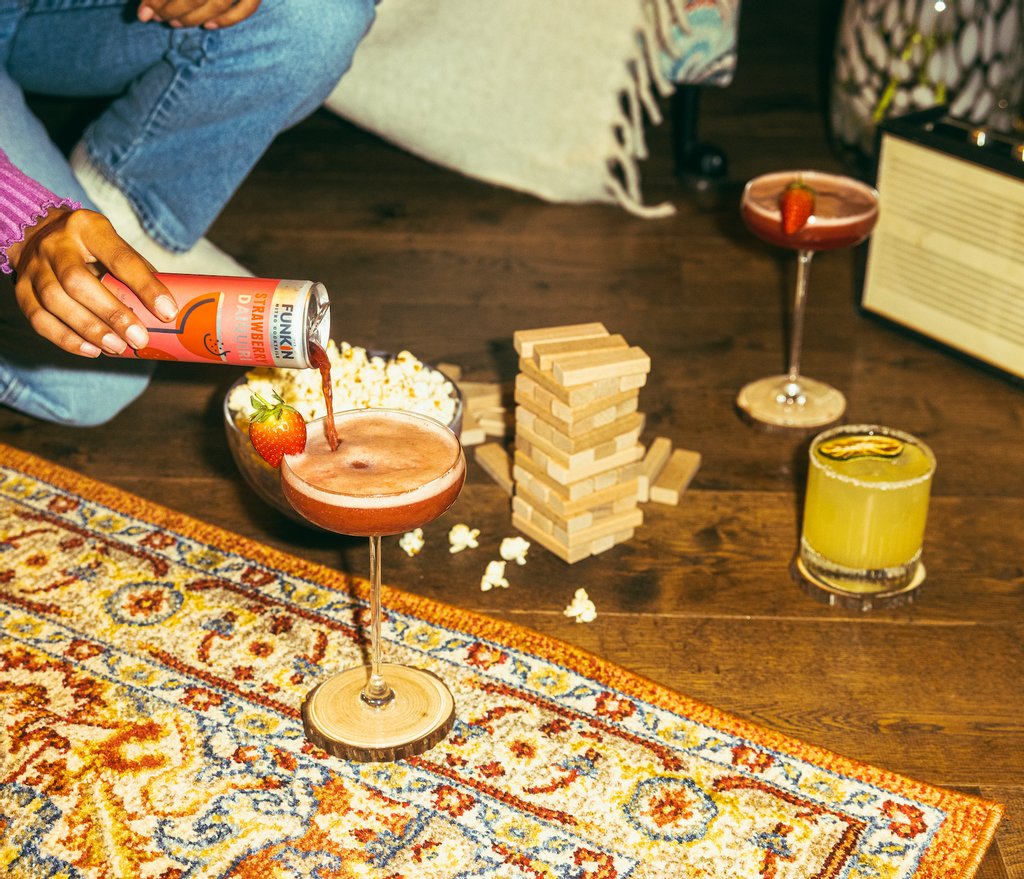 The ultimate weekend setup. #ItsFunkinTime #friends #cocktailsathome