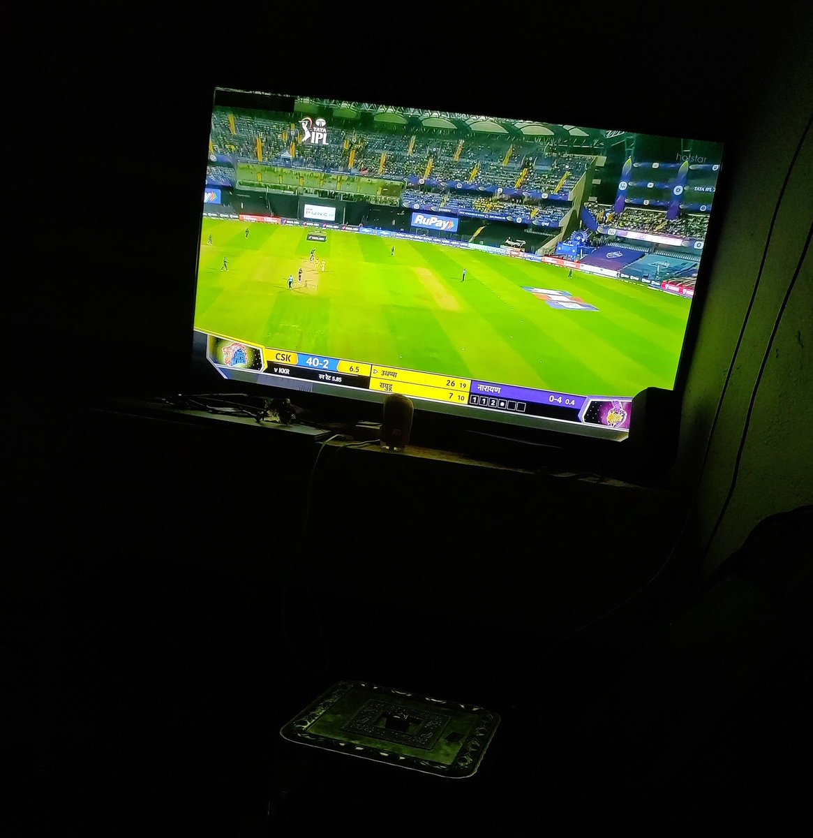 RushiS517's tweet photo. Ajse raat ka seen to set ho gya 
#IPL2022 https://t.co/0gcX8iyd9m