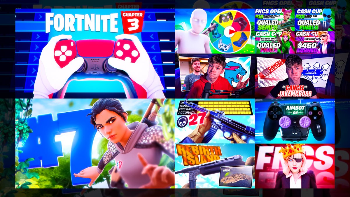 joshgill_'s tweet image. some recent thumbnails! 

support is appreciated &amp;lt;3
