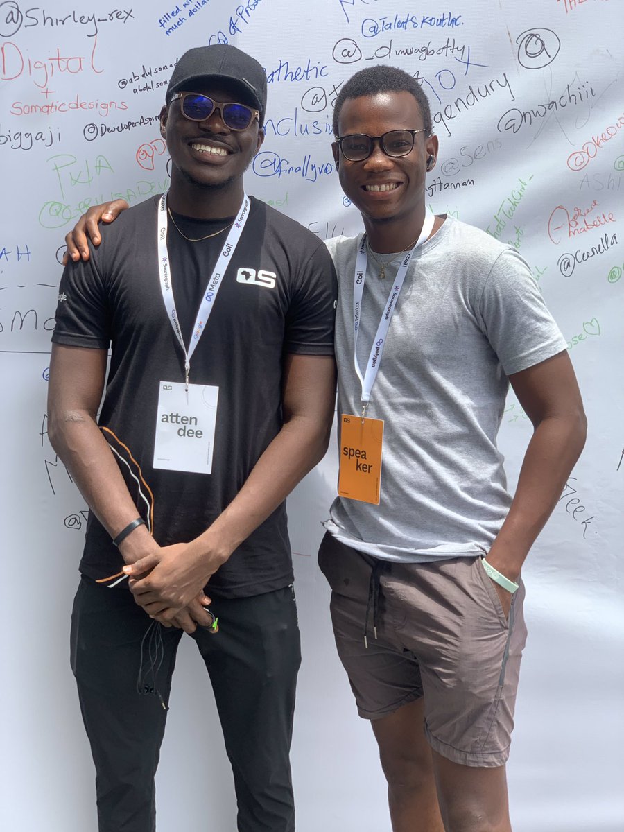 SuccessSoi1's tweet image. Had to take some more pics with my oga at the top. @favoritetechbro 

We had a very interesting conversation about the front end dev space, and I honestly learned a lot from him within a short space of time. 

#OSCAFest22 #githubxoscafest22