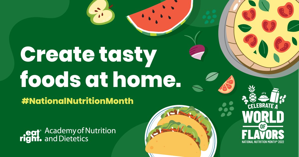 Cooking at home can be healthy, rewarding and cost-effective! Try these seven simple techniques to enhance your food's taste and experiment with flavor combinations: sm.eatright.org/enhanceflav

#NationalNutritionMonth