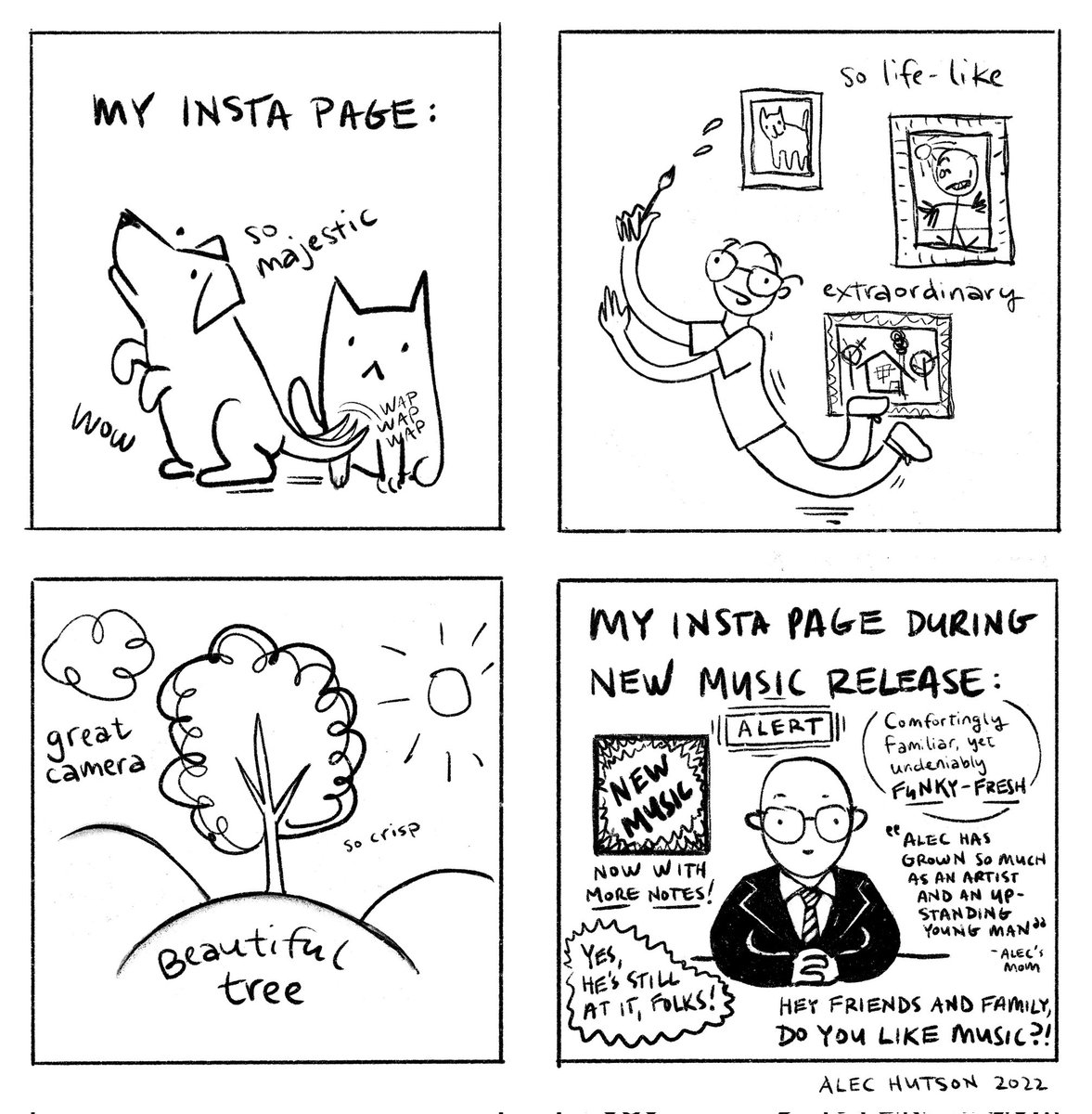 A #comic about promoting #newmusic2022 😅