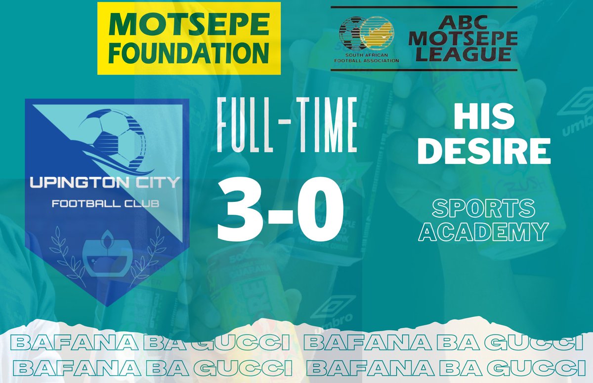 #FULLTIME 

We take 3 points and move.

#HDSA 0️⃣-3️⃣ #UCFC 

#BafanaBaGucci 💙