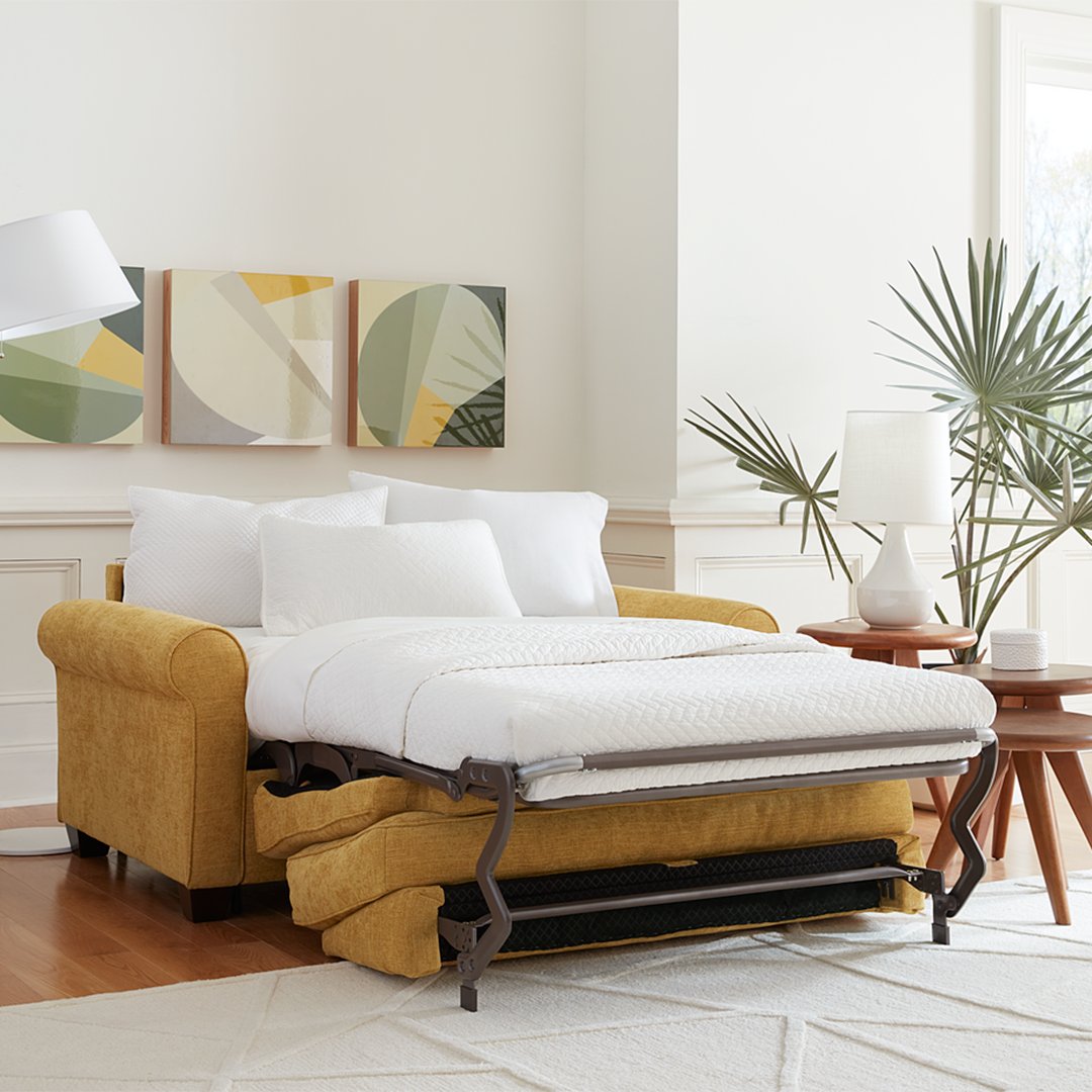 The sofa bed your guests deserve. 
 
The Swinden has a middle layer of plush comfort and a bottom layer of high-density foam for the perfect balance of support, so your guests can wakeup feeling well rested. 

Explore the Swinden: bit.ly/34ACXat
