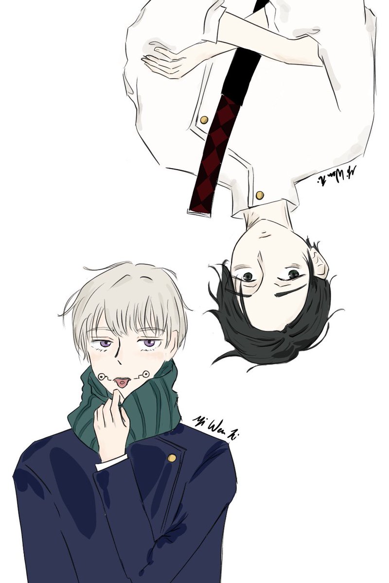 Wenni4788's tweet photo. Just a set of shy friends from jjk~ 

#JujutsuKaisen #jjk #yutaokkotsu #YUTA #toge #JujutsuKaisen0 #jujutsukaisenfanart #JujutsuKaisenMovie https://t.co/4Z421CLJkY
