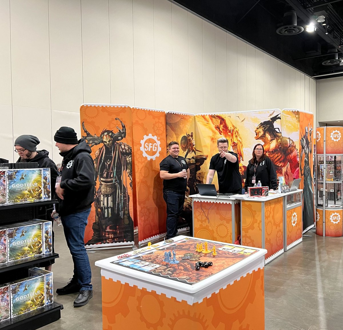 Day 3 of <a href="/AdeptiCon/">AdeptiCon</a> is upon us! 

We'll be here at Booth 205 all day so swing by to check out our Godtear demos, chat to the team and discover some of our other awesome games!  #Adepticon2022
