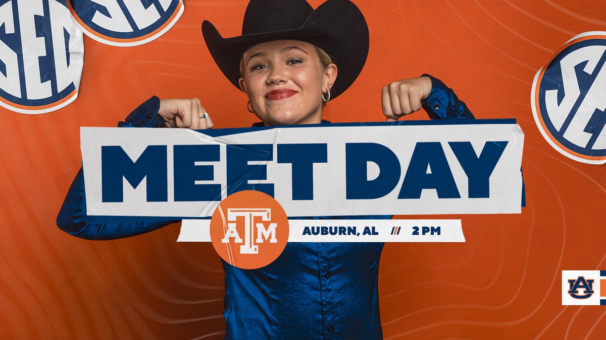 𝐌𝐄𝐄𝐓 𝐃𝐀𝐘!

🐴 SEC Championship Final vs. Texas A&amp;M
📍 Auburn University Equestrian Center
⌚️ 2 CT
🎟️ FREE
🏆 auburntige.rs/3Is8FEB
📊 auburntige.rs/3utFvju
💻 auburntige.rs/3tIIchO

#WarEagle | #NoNoise