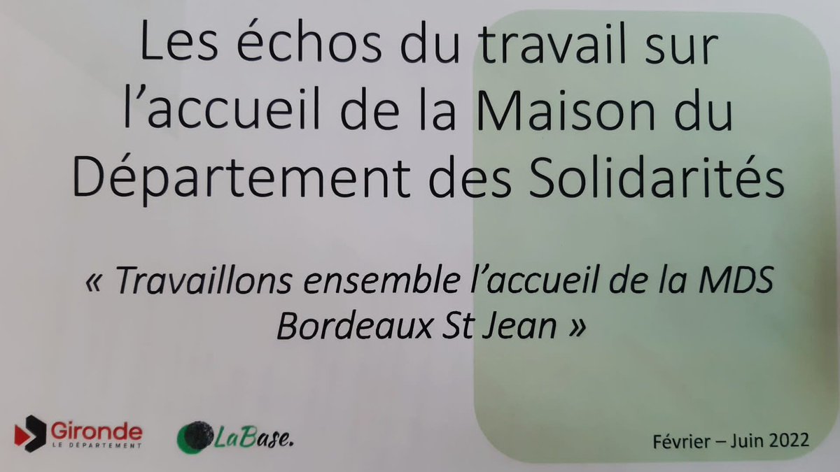 agenda21gironde's tweet photo. Nouvel atelier usagers X agents pour améliorer l'accueil de la Maison du Département des Solidarités de Bordeaux Saint Jean.
#design #usagers #implicationcitoyenne #participation #accueil 
Dans la bonne humeur, c'est #LaBase ! https://t.co/xj39F0oO3S