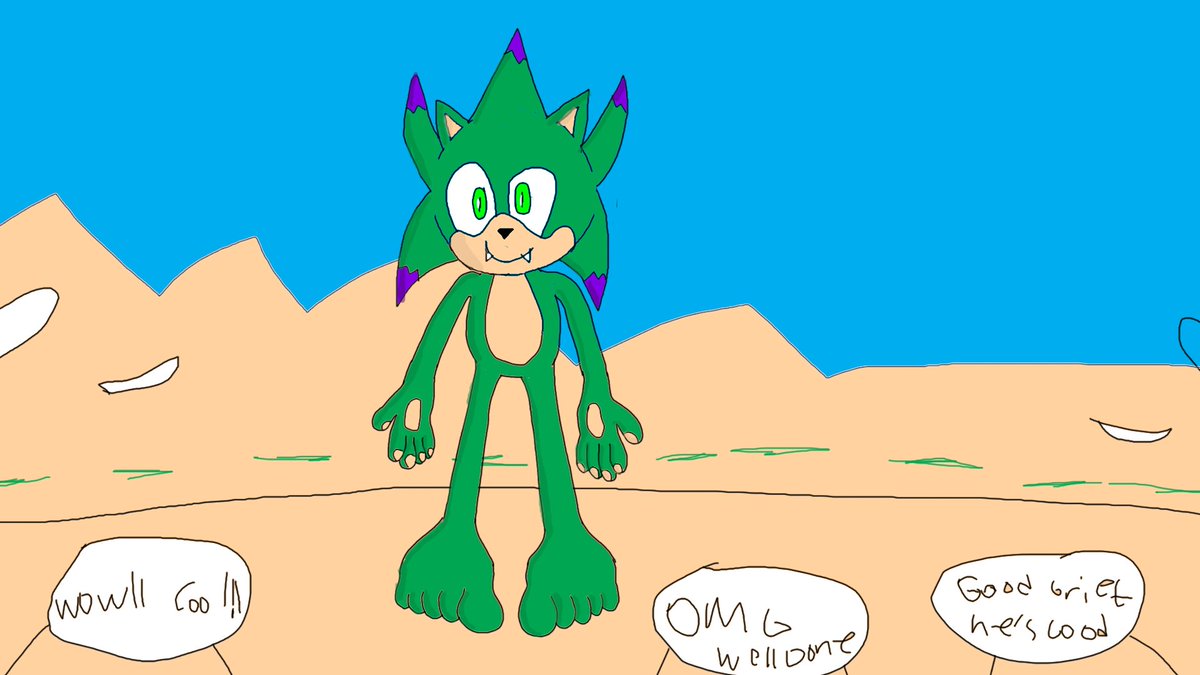 Here's Me(Movie Ryan the Hedgehog) as i finished the battle, the other sonic characters are shocked, surprised, and soon proud/impressed. #sonicoc #SonicTheHedgehog #ryanthehedgehog https://t.co/EYZn7DyNnW