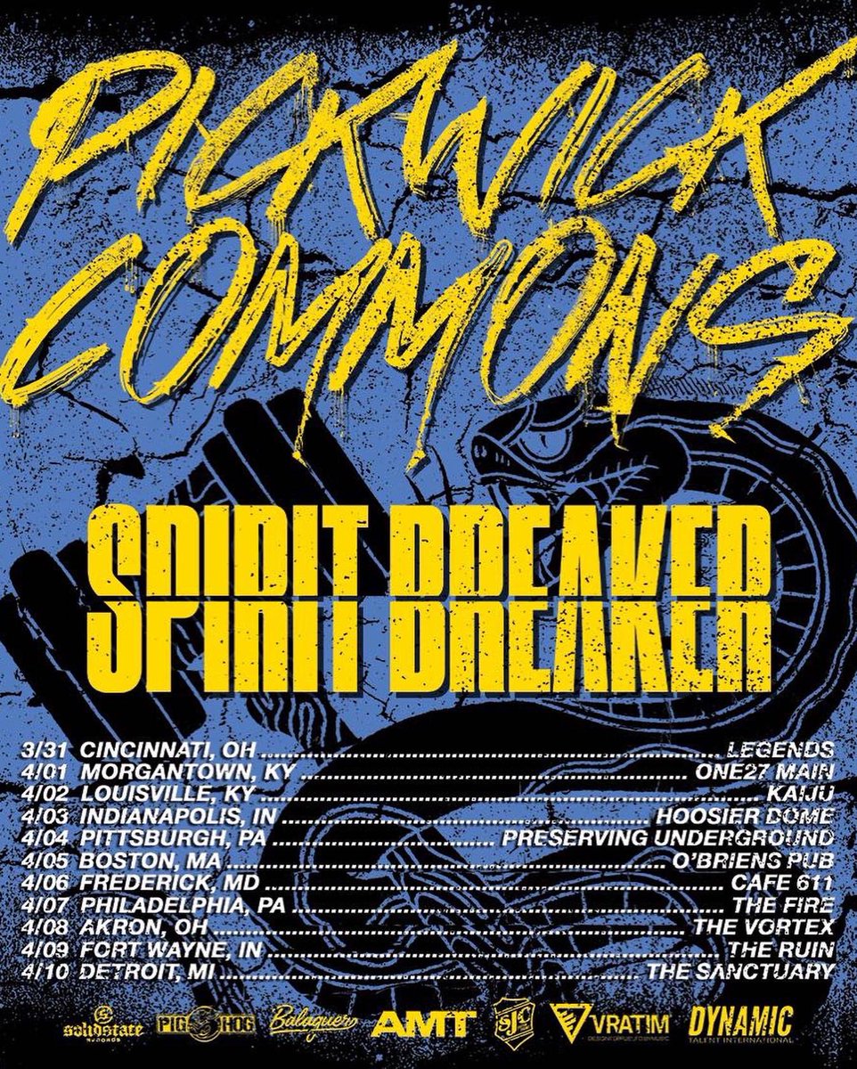 Touring mode engaged in 5 days! Who’s coming out?! We’re stoked to hit it off with <a href="/PickwickCommons/">All-American Mathletes</a>