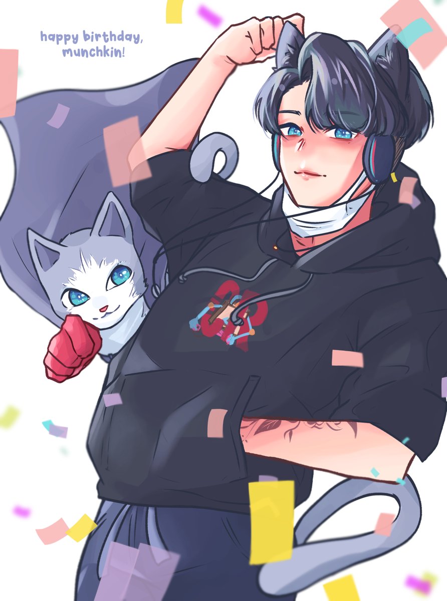 kuroi_ririn's tweet photo. 🥳 🎂🐱  #manchArt https://t.co/5kyq2ICCcU