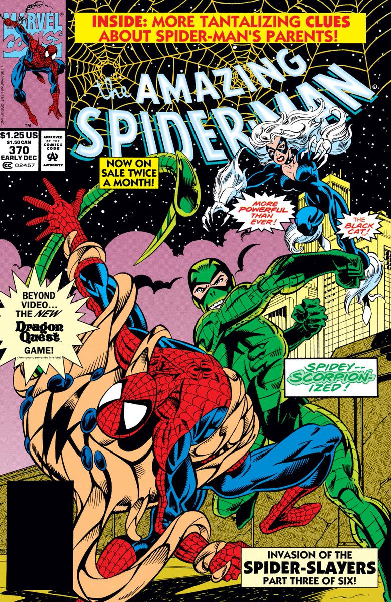 RT @YearOneComics: Amazing Spider-Man #370-372 cover dated December 1992-January 1993. https://t.co/mvwf4Lw7os