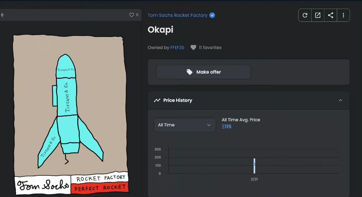 Prota_1's tweet photo. Sooo surprising to see @TiffanyAndCo 's attendance at Web.3.0 as a member of “Okapi” by @tsrocketractory. 
The rocket is literally taking off.🚀🚀 #NFTs #NFTCommunity https://t.co/UEvea3wboj