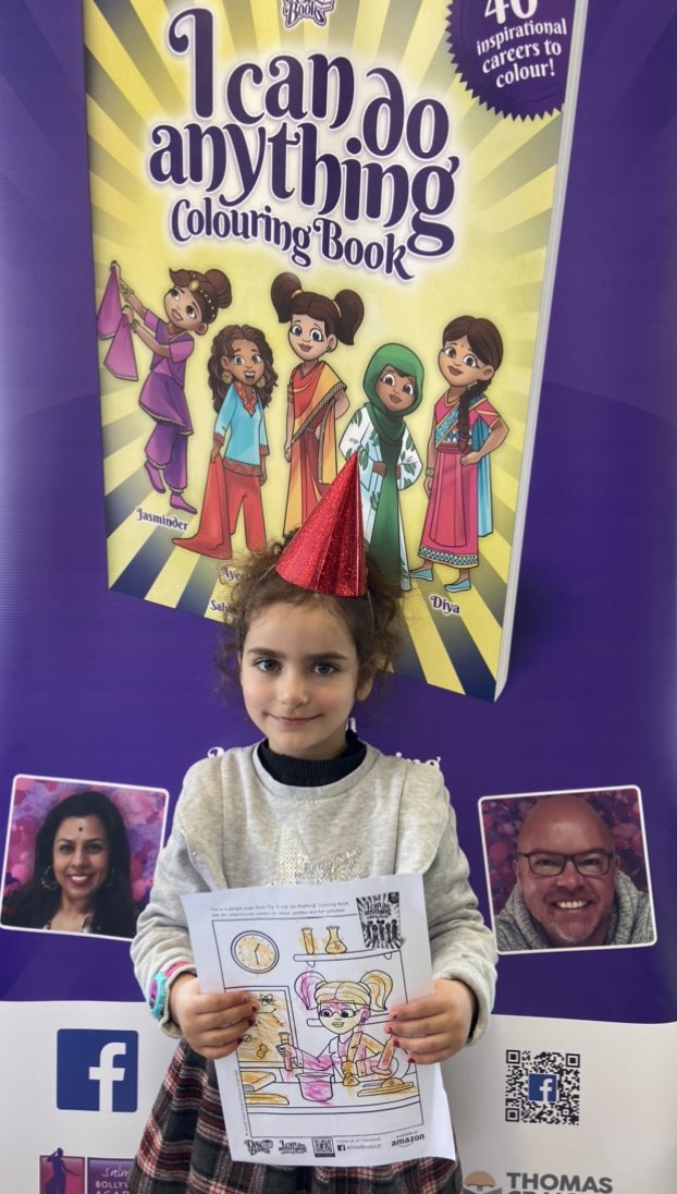 SalmasBAcademy's tweet photo. Totally buzzing atmosphere at the North Huddersfield Trust School. Our colouring book ‘I Can DO Anything’ @thomcraigen launched as part of the @Hudd_Lit_Fest events.What do you want to be when you grow up? @cr8tivekirklees @EditorASNews lovely to see the amazing @djdeepsta https://t.co/FKqn1vcCYq