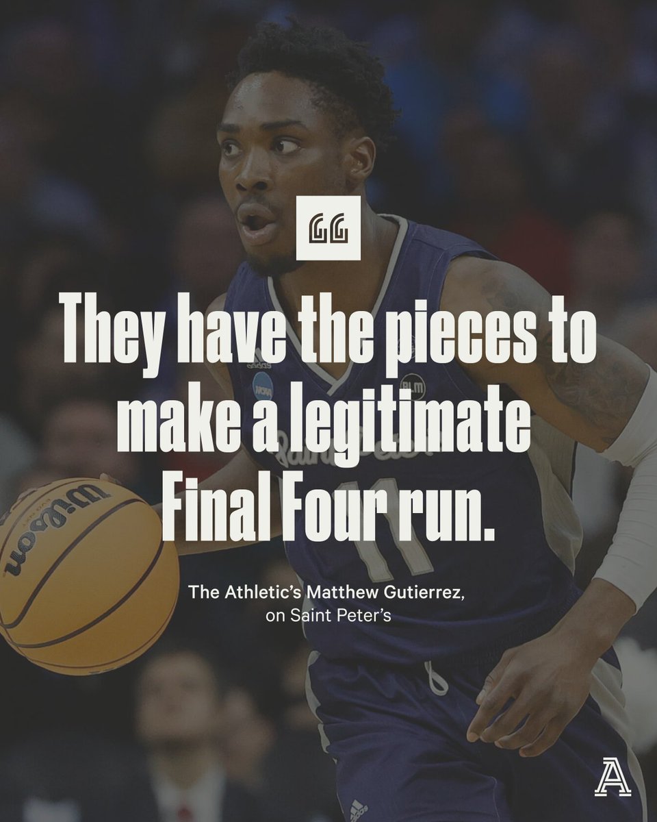 The Athletic CBB (@theathleticcbb) on Twitter photo This was no one-hit-wonder, <a href="/MatthewGut21/">Matthew Gutierrez</a> writes.
Not another low seed outmatched on the second weekend.
What was made clear Friday night in Saint Peter’s 67-64 win over Purdue is that they’ve got enough.
theathletic.com/3210698/?sourc… This was no one-hit-wonder, <a href="/MatthewGut21/">Matthew Gutierrez</a> writes.
Not another low seed outmatched on the second weekend.
What was made clear Friday night in Saint Peter’s 67-64 win over Purdue is that they’ve got enough.
theathletic.com/3210698/?sourc…