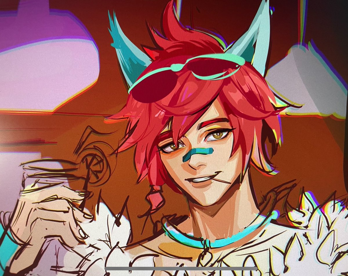PaggieCChen's tweet photo. Pool party Aphelios and Sett!😍
Idk when can I finish this piece.😞 But I prefer my draft to the colored one!
#Settphel #Settphelios https://t.co/G6GTxVQ8Hf