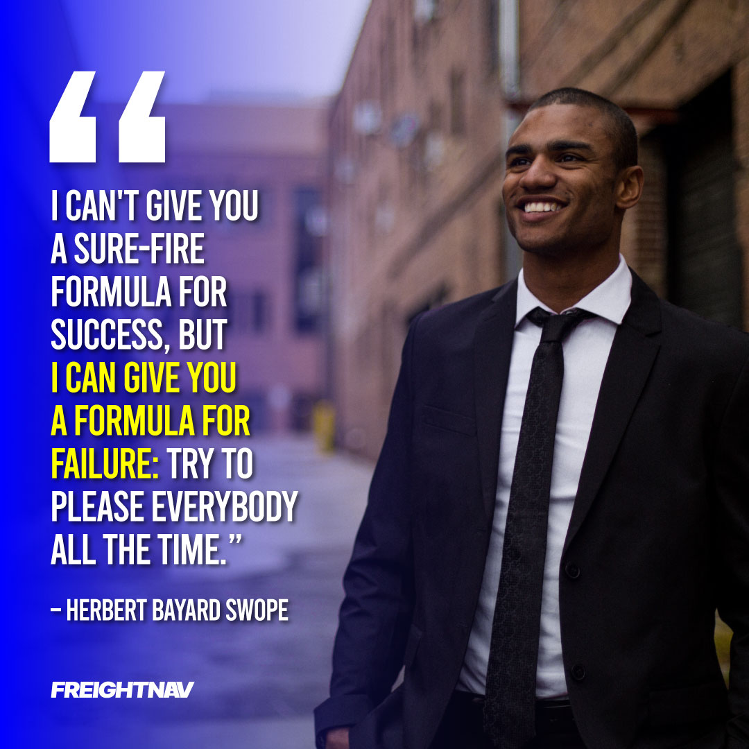 freight_nav's tweet photo. When you try to please everybody, the only people you are actually pleasing are everybody but yourself, the person who matters most!

Do you want to see your business succeed? Stay true to your values and never forget your initial vision. ✨

#dailyquotes #quoteoftheday https://t.co/gtFrsLY516