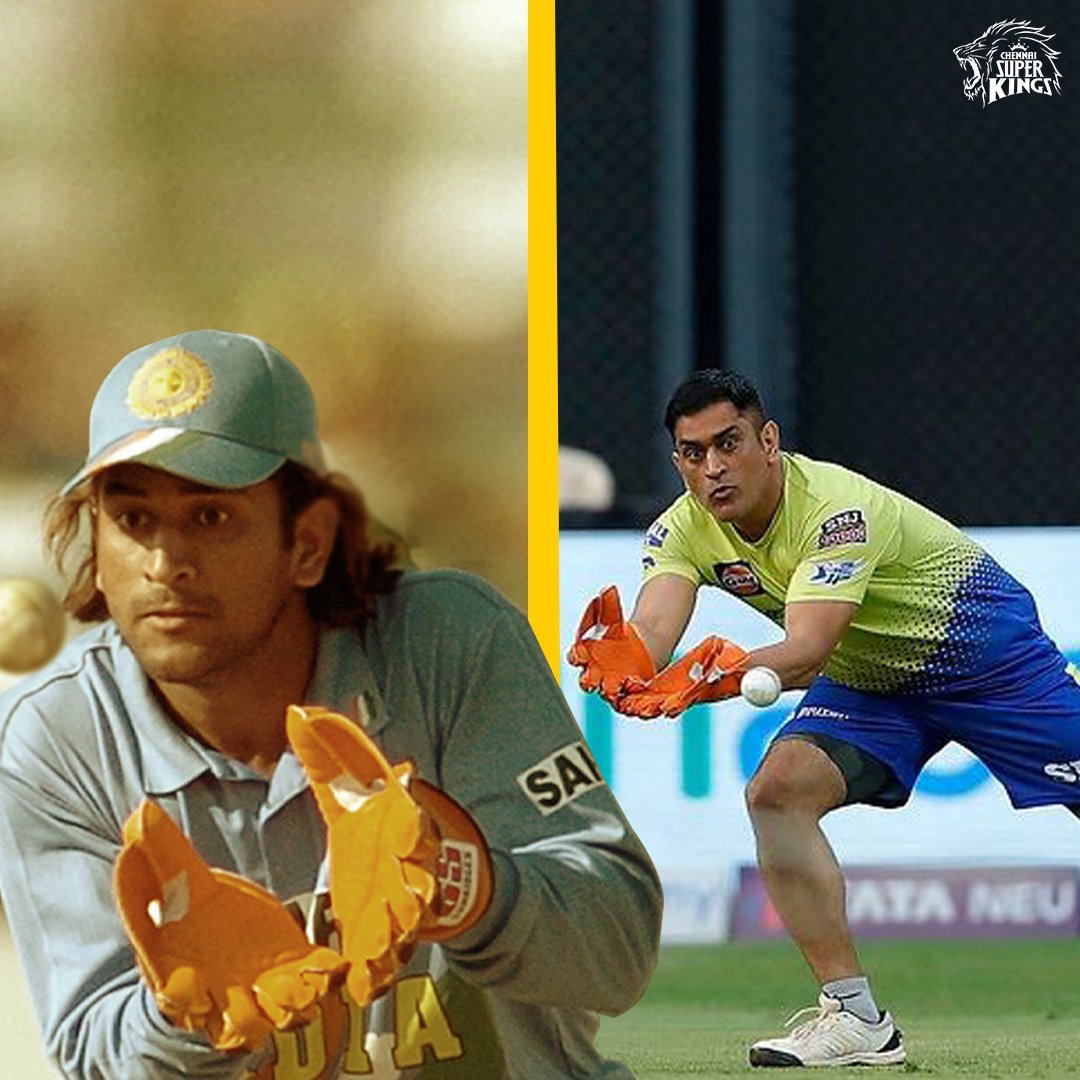 ChennaiIPL's tweet photo. Just Vintage Mahi Things! 🤩

#Yellove #WhistlePodu 🦁💛 https://t.co/egHpSjcwW3