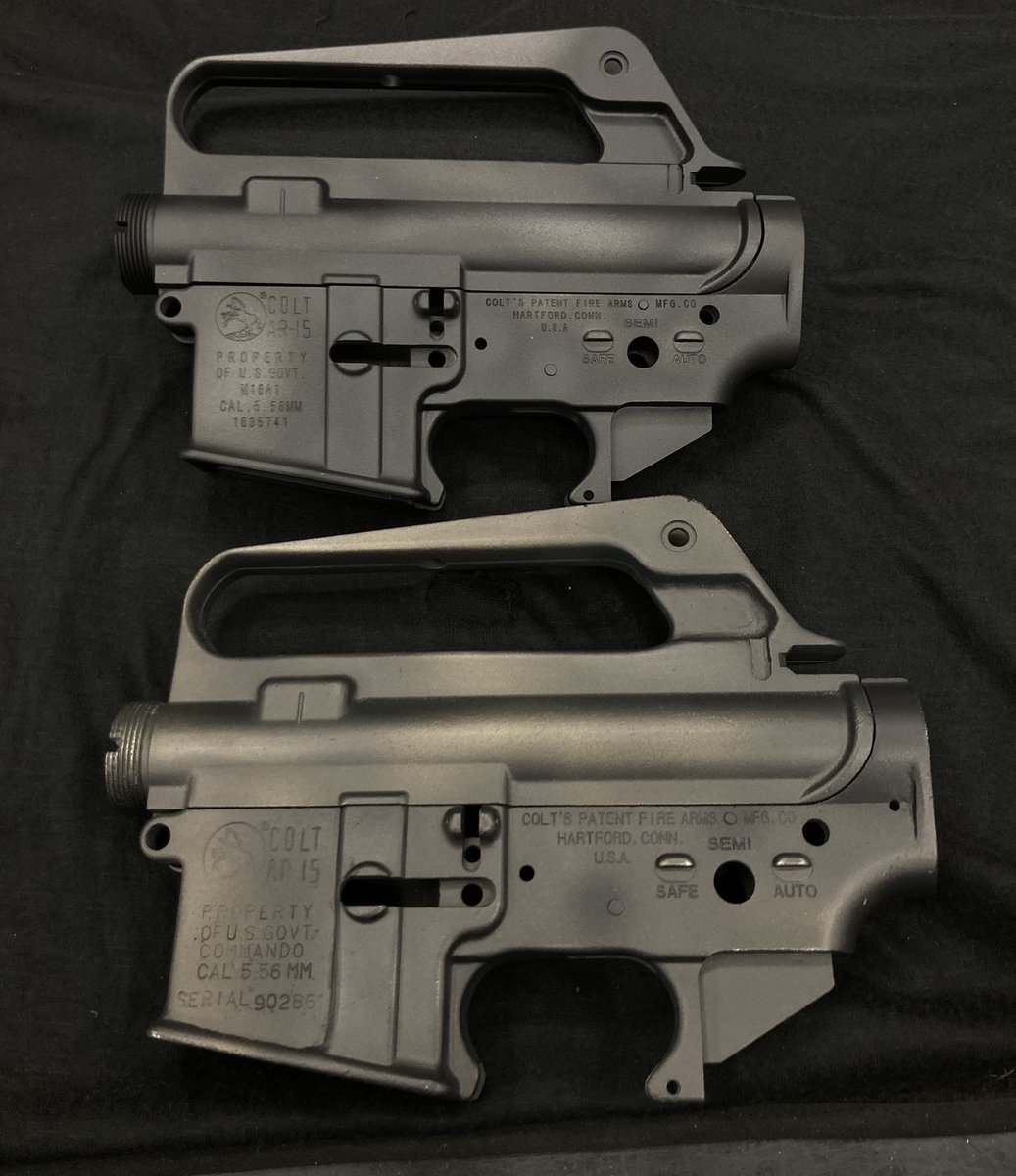 pixy_1's tweet photo. WE XM177&amp;M16A1 
XMは気になった所の修正を施し塗装は一旦完了〜もう少し仕上げ予定。
上の16は連れのフレームで整形等は本人作業で塗装のみさせて頂きました♪
思う所がありXMとは違う色味の塗装にチャレンジしてみました、中々手こずりましたが悪く無い雰囲気？
#namsoft
#xm177  #m16a1
#ナム戦 https://t.co/a6zayrpZ7R