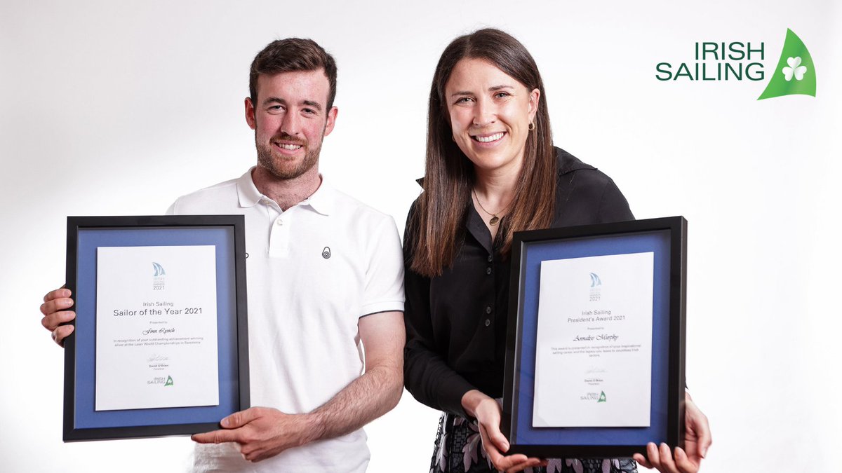 Annalise Murphy was honoured at the Irish Sailing Awards today with the presentation of the President's Award, while Finn Lynch was crowned Sailor of the Year! ⭐️

Read about all 9 winners at bit.ly/2021IrishSaili…!