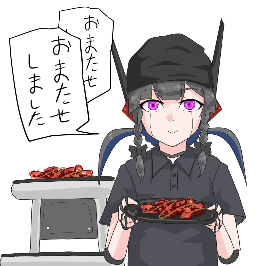 焼肉きんぐでバイト中にロボットと張り合うトカマクちゃん 