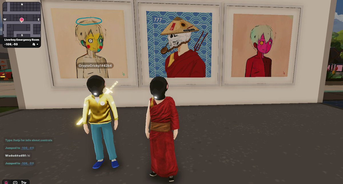 Chilling with my friend Nez in Decentraland! #TheSevens