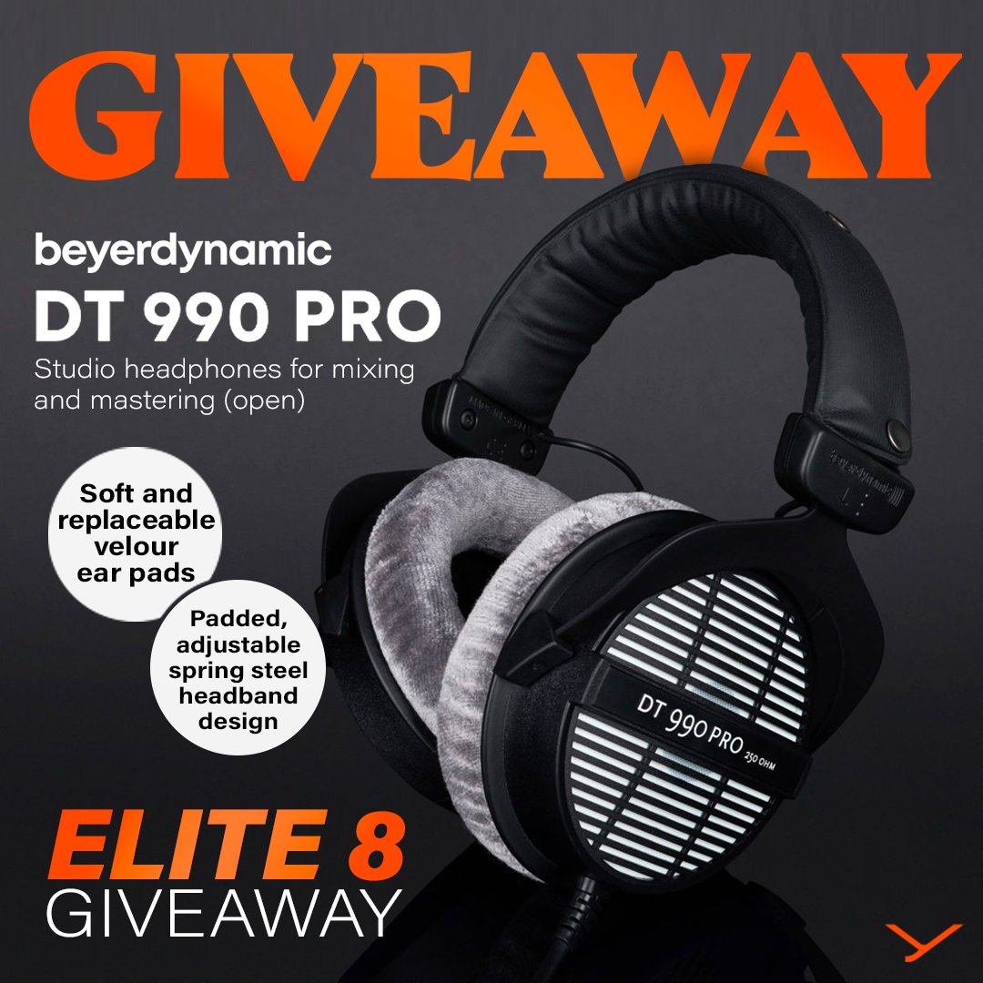 BUYDIG's tweet photo. 💥ELITE 8 GIVEAWAY ALERT💥

We are giving away a pair of BeyerDynamic DT 990 PRO Studio Headphones!

To enter:
1. MUST FOLLOW US —> @buydig
2. RETWEET this post
3. TAG a friend who would love to win! (more tags= more entries)

For US Residents Only. Winner selected on April 5th! https://t.co/djaLSMesek