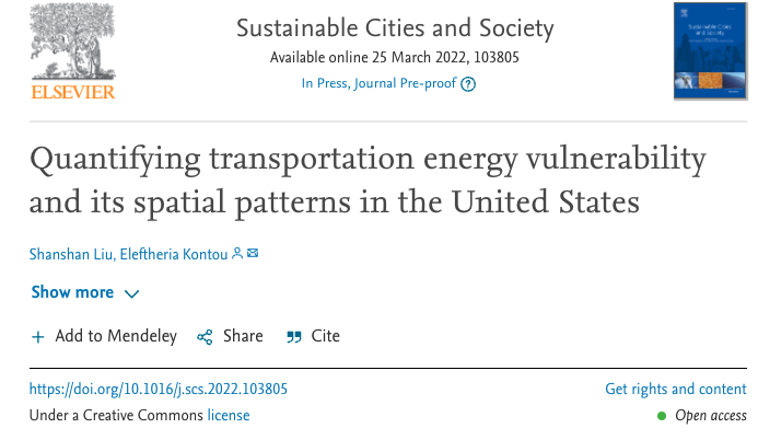 AbrahamLeung's tweet photo. Great to see timely new research on #energyvulnerability by @SShirleyLiu633 and @ria_kontou - Adaptive Capacity estimated by➕or✖️were compared, with the potential of EV in reducing vulnerability is estimated to diminish over time. #oilvulnerability
https://t.co/3aEcMMOzXM https://t.co/fMkoW7EEi1