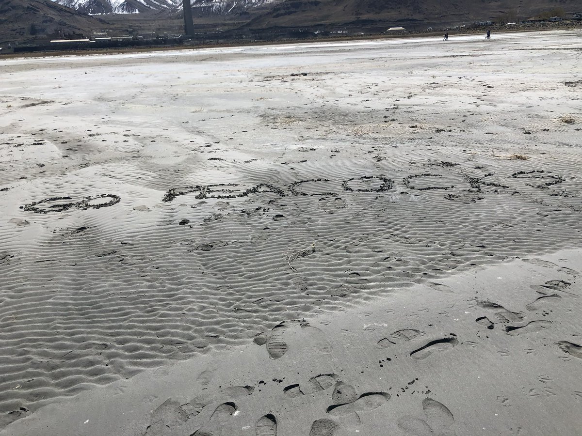 At the Great Salt Lake Utah! Sent to me by an alumnus and Professor Joe Mclaughlin!