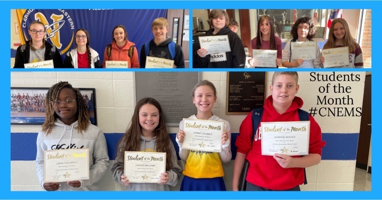 CNEMiddle's tweet photo. Students of the Month #cnems https://t.co/lvDI4Iyaan