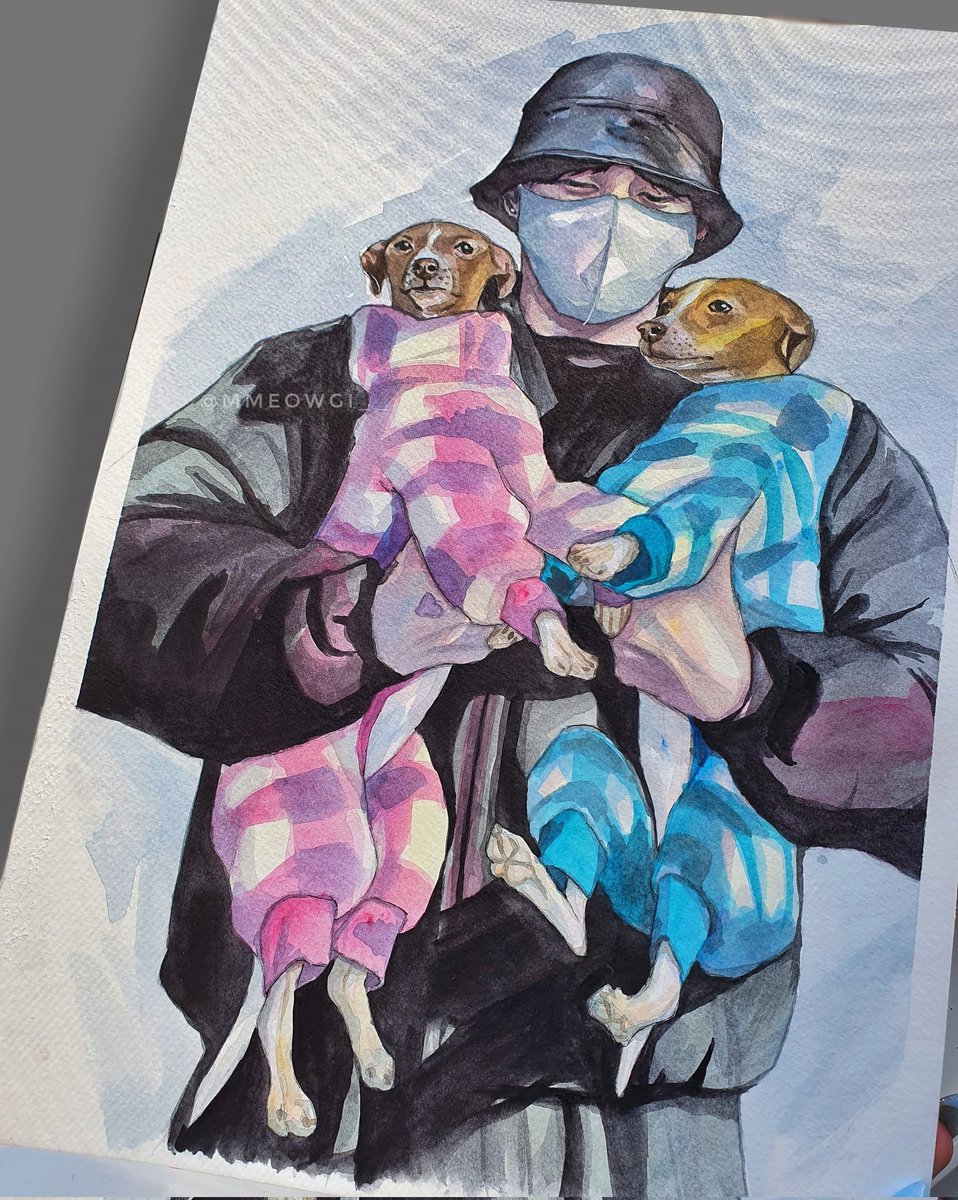 mmeowgi__'s tweet photo. 3 puppies #BTSJUNGKOOK #bts #Jungkook #btsfanart https://t.co/tEXkzIIXp9
