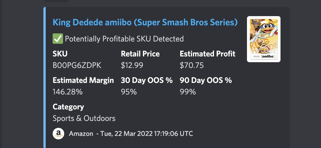 This week we went live with our profitable product scraper. It goes through every out of stock item on amazon and compares the retail price to the resell and tells our users everything they need to know. 🤝🤝🤝