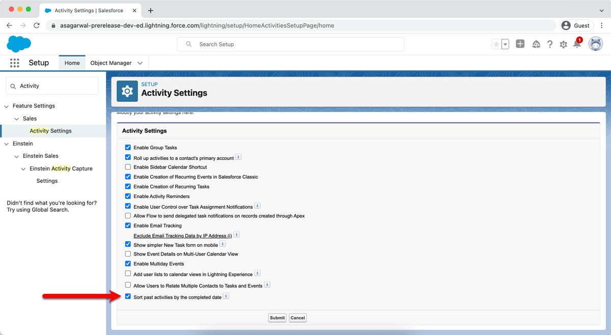 asagarwal's tweet photo. #SalesforceSpring22 You can sort past activities by the date they were completed. Previously, they were sorted by the due date, which gives incomplete info about when something happened - https://t.co/5QpFb5xVJ2 https://t.co/ItMyVIBUeO