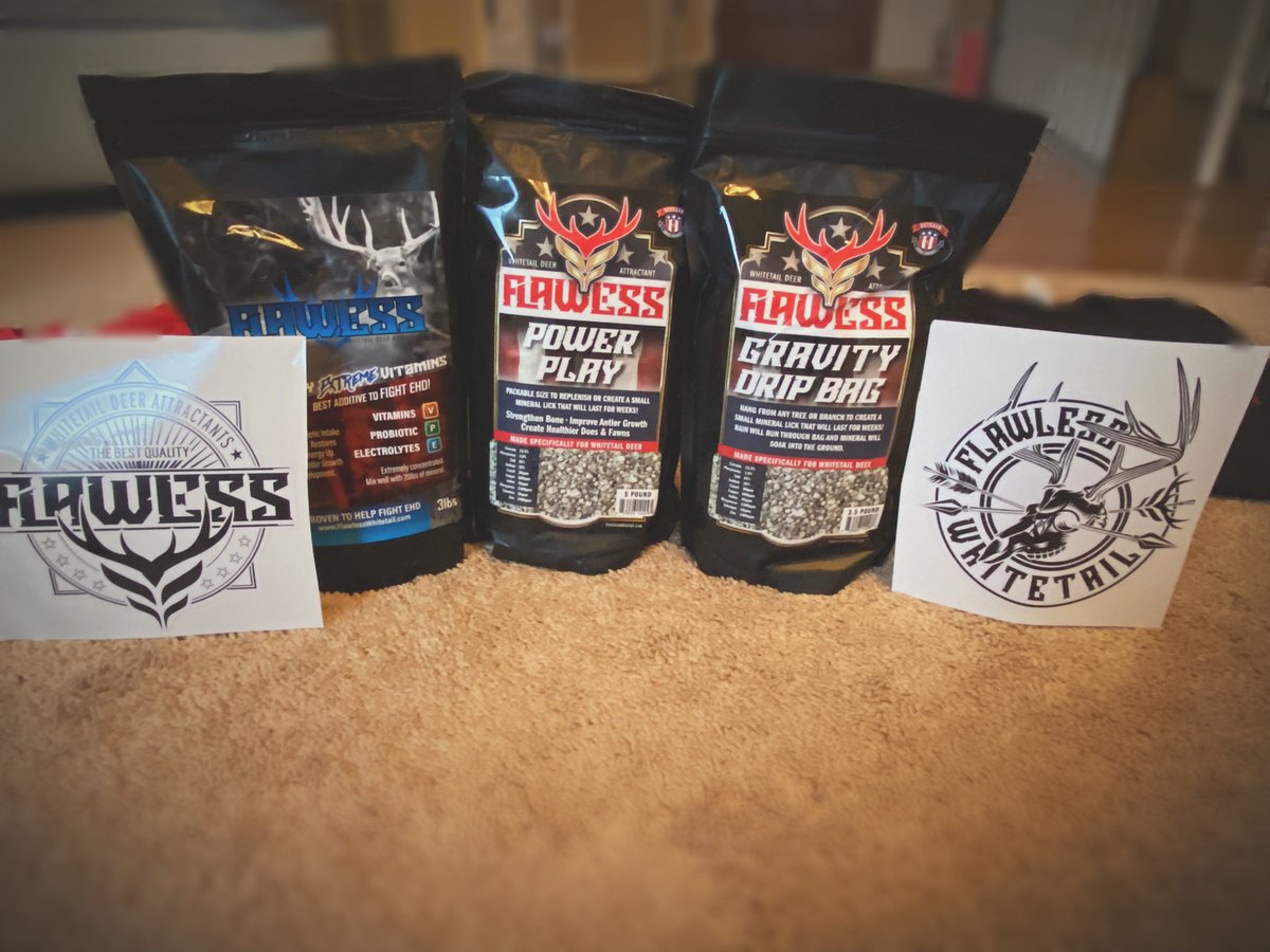 Jbun30's tweet photo. Got some great stuff from Flawless Whitetail in the mail. If you haven’t do so, check these guys out or ask me and I can get you setup. Their products are top notch and actually produce results! https://t.co/vI0k7EoMfA