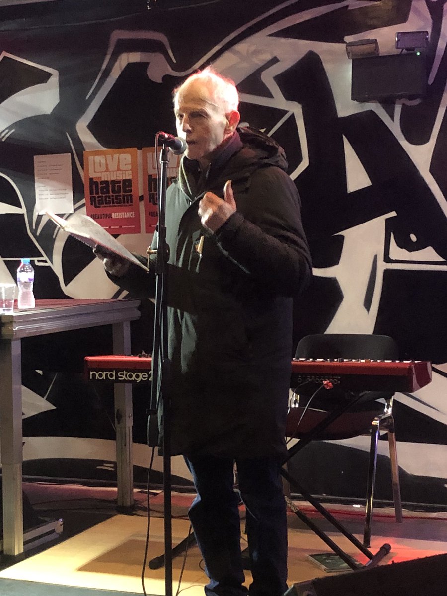 Roger Keely of #StandUpToRacism speaks at the #RebelMusicTour - part of our #LoveMusicHateRacism night at BASSment #Huddersfield 23.3.2022. 

@KirkleesAFA @Kirklees_SUTR @lmhrnational @AntiRacismDay @STWuk