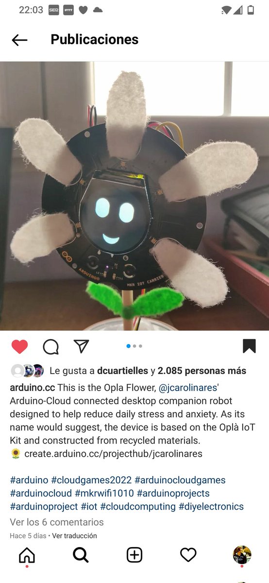 jcarolinares's tweet image. Now that the amazing #arduinocloudgames has ended I can start to do the V2 version of the Arduino Opla Flower. 

And it's going to be fun as hell :)

And challenging!!!

Keep tuned!
