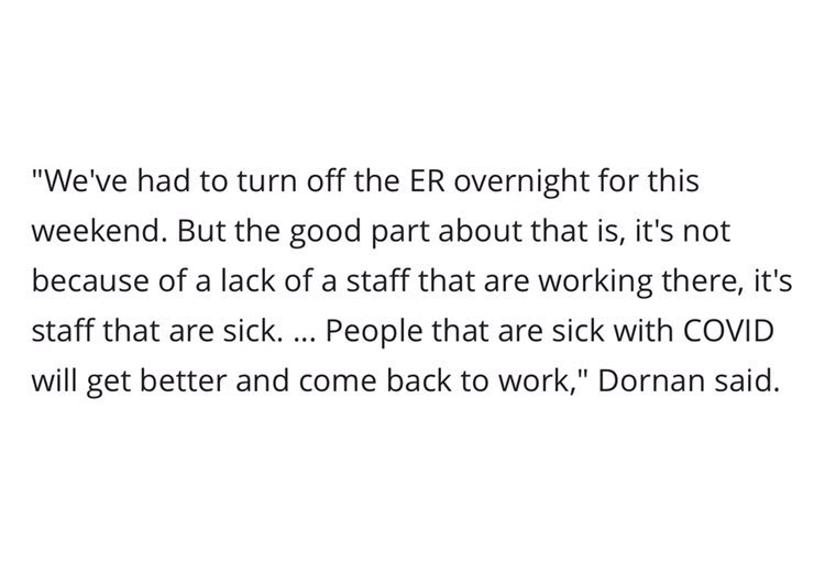 SaintJohnPickle's tweet photo. just a friendly reminder to HCWs that we are just an employee number &amp; a filled position- this statement makes me feel expendable, like catching covid is just part of the job description at this point. https://t.co/RaROZzwyq6