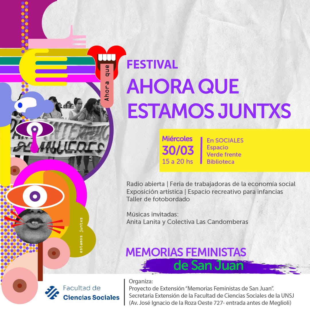 memoriasfemsj's tweet photo. ✊Por el Día Internacional de la Mujer Trabajadora, se viene “Festi-Facso: Ahora que estamos juntxs. Memorias Feministas de San Juan” 

📻Radio abierta. Feria de trabajadoras de la Economía Social. Taller de fotobordado. Exposición artística y espacio recreativo para niñes 👧👦 https://t.co/2TKIDuSJ5T