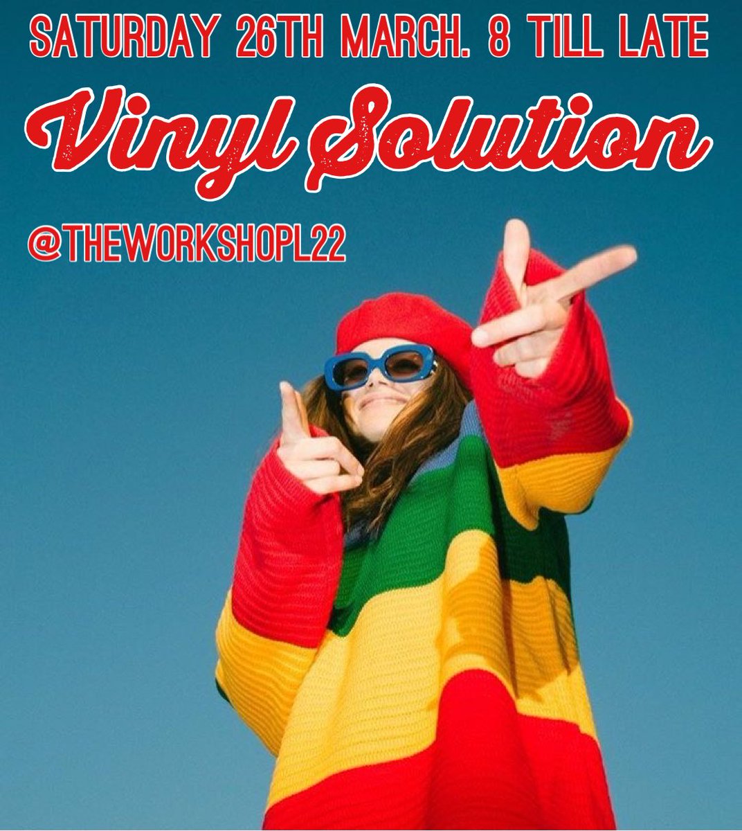 The sun is out and so are we.
From 8 till late in the bar <a href="/TheWorkshopL22/">The Workshop</a> All vinyl, all inclusive and all you need on this spring Saturday night.
See ya’ there. Xx