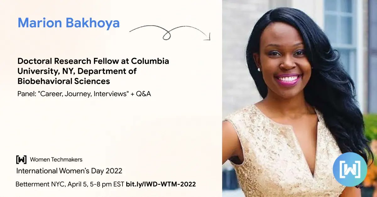 madona_wambua's tweet image. Super proud to be moderating this amazing panel in person April 5th. RSVP here 👇🏽 gdg.community.dev/events/details…

Also greatful to @Betterment for sponsoring .#IWD2022 #IWDNYC