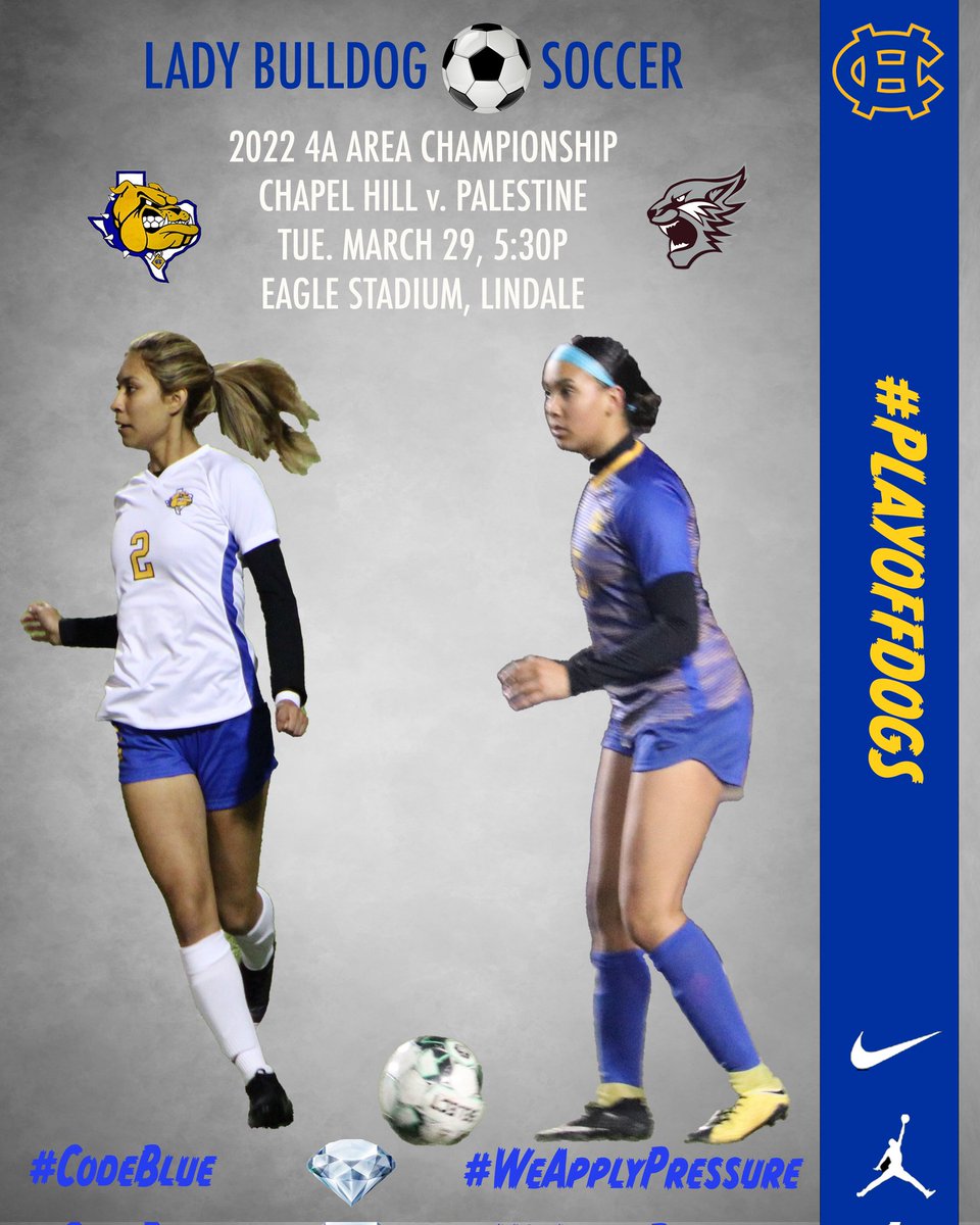 The stage is set for Bulldog Soccer! YOUR @boyssoccer_ch and <a href="/CH_girlssoccer/">Chapel Hill HS Girls Soccer</a> are ready to battle in Round 2 of <a href="/uiltexas/">Texas UIL</a> playoffs on Tuesday! We hope to see you at both games!🐶⚽️💯🔥💎🏆 #CodeBlue #FamilyOnThree #WeApplyPressure <a href="/BrandonOSports/">Brandon Ogden</a> <a href="/etfinalscore/">Tyler Paper Sports</a>